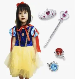 未使用品✨ 白雪姫 仮装 コスプレ 7点セット 子供 女の子 ハロウィン ドレス