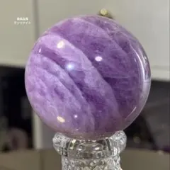 最高品質　クンツァイト　スフィア　キャッツアイ　6.1センチ