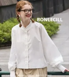 BONLECILL ボンルシール フリルネックボリュームスリーブシャツ未使用タグのサムネイル