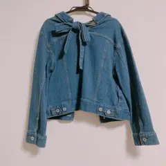 美品 秋jk And Couture Gジャン デニムジャケット バッグリボンのサムネイル