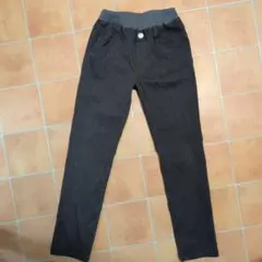 ダークグレー スリムフィットパンツ 140