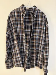 ZARA ブラウン系チェック 長袖シャツ S