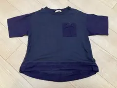 【FITH】異素材　紺　Tシャツ　120