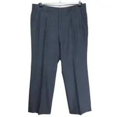 2042【ノーブランド】センタープレスパンツ スラックス スーツ 毛混 日本製