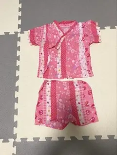 桜模様 ピンク甚平 サイズ80cm