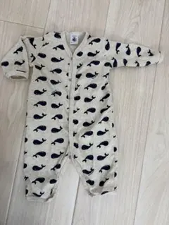 プチバトー　petit bateau クジラ柄ロンパース 6m67cm