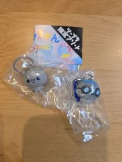 ぷくぷくあわわちゃん　めじるしアクセサリー　水泳帽、ばいきんくん