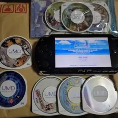 PSP-1000本体とUMDソフト9本セット