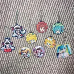 初音ミク・鏡音リン・レン・巡音ルカ・MEIKO9点セット キーホルダー・缶バッジ