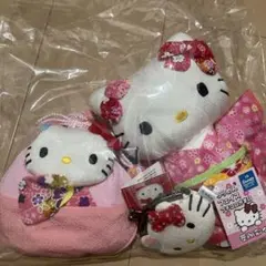 ハローキティ 着物ぬいぐるみセット