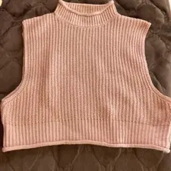 美品　エヘカソポ　タートルニットジレ