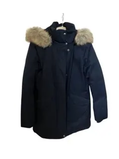 ネイビー ファー付き ダウンジャケット　xs