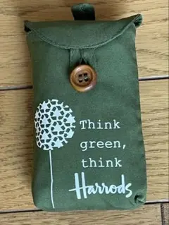Harrods エコバッグ 折りたたみ グリーンのサムネイル