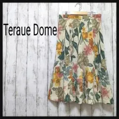 【古着】スカートロングスカート ベージュ 花柄 11（L相当）