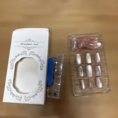 ネイルチップ　ピンク　キラキラ