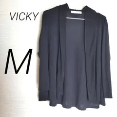 【VICKY】レディース 長袖 カーディガン ブラック Mサイズ カジュアルのサムネイル