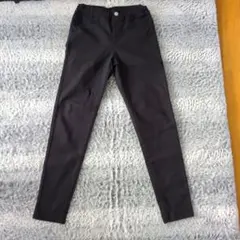GU ブラック ストレッチ ロングパンツ スキニーパンツ 140cm