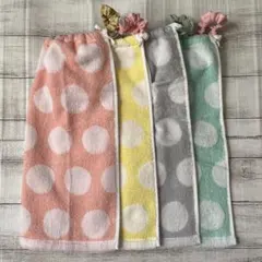 おりこうタオル おりこうエプロン ドット柄 一重 4枚セット