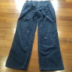 L.L.Beanコーデュロイ ワイドレッグパンツ ダークブルー