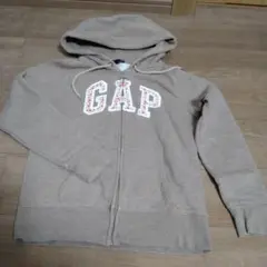 GAP フラワー刺繍 ジップアップパーカー