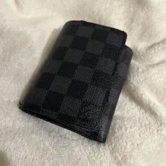ルイヴィトン　ダミエ　3つ折り財布 ブラック【中古】