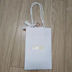 Dior ショップ袋 ホワイト ゴールドロゴ | Mercari