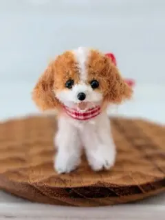 ミニチュア　ぬいぐるみ　モールアート　キャバリア　ドールハウス　アンティーク　犬