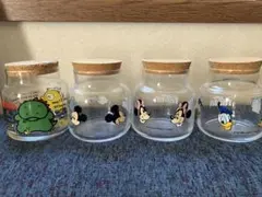 キャラクターガラス瓶4個セット