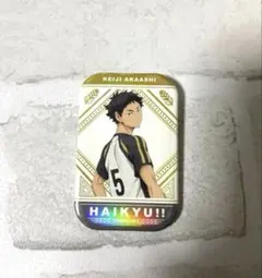 ハイキュー 赤葦京治 ホログラムスクエア缶バッジ