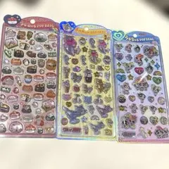 正規品　うるちゅるポップシール　パワパフ　クロミ　マイメロ　3枚セット売り