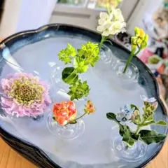 フローティングベース 2個 フラワーベース 花手水 一輪挿し 花瓶 花器