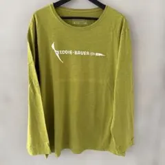 Eddie Bauer ロゴプリント 長袖カットソー XL