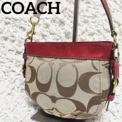 COACH コーチ 41856 シグネチャー ワンショルダーバッグ レッド 赤