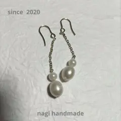 (4467)淡水パール/あこや真珠ピアス