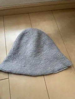 ハンドメイド　バケットハット　クロシェハット　I-81