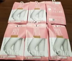 ASTIGU 　ATSUGI　肌　自然な素肌感　L-LL　ストッキング　6足