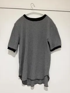 Healthknit ヘルスニット　ワッフルボーダーリンガーＴシャツ　FREEのサムネイル