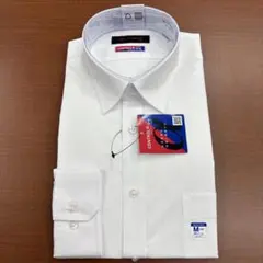 【未着用】メンズM(39-84)ノーアイロン長袖ホワイトシャツ