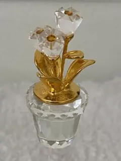 スワロフスキー★Swarovski★置物★花★フラワー