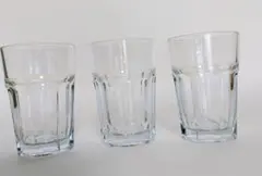 八角形グラス 昭和中期 3点セット