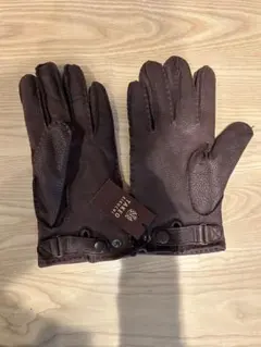 タケオキクチ　鹿革手袋 ダークブラウン 25cm 未使用