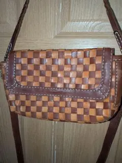 ロビタ2way 編み込みレザーショルダーバッグ