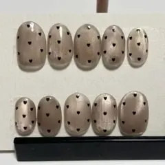 ネイルチップマグネットハートホロ韓国風ワンホンフレンチガーリー量産型