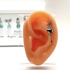 とろけるハートオールステンレス　ボディピアス　軟骨ピアス　14G/16G/18G