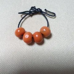 珊瑚の根掛け　4粒　明治時代のアンティーク品