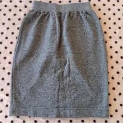 グレー タイトスカート ゴムウエスト　日本製