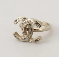 美品 シャネル CHANEL ココマーク ラインストーン ヴィンテージ リングのサムネイル