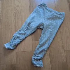 グレー ドット柄 スパッツ スボン　レギンス　80　女の子　ストレッチ