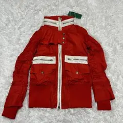 【Janus Jean】オレンジ　ジップアップジャケット　フードin