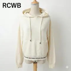 ロデオクラウンズ RCWB ニットパーカー フード ロゴ アイボリー Fのサムネイル
